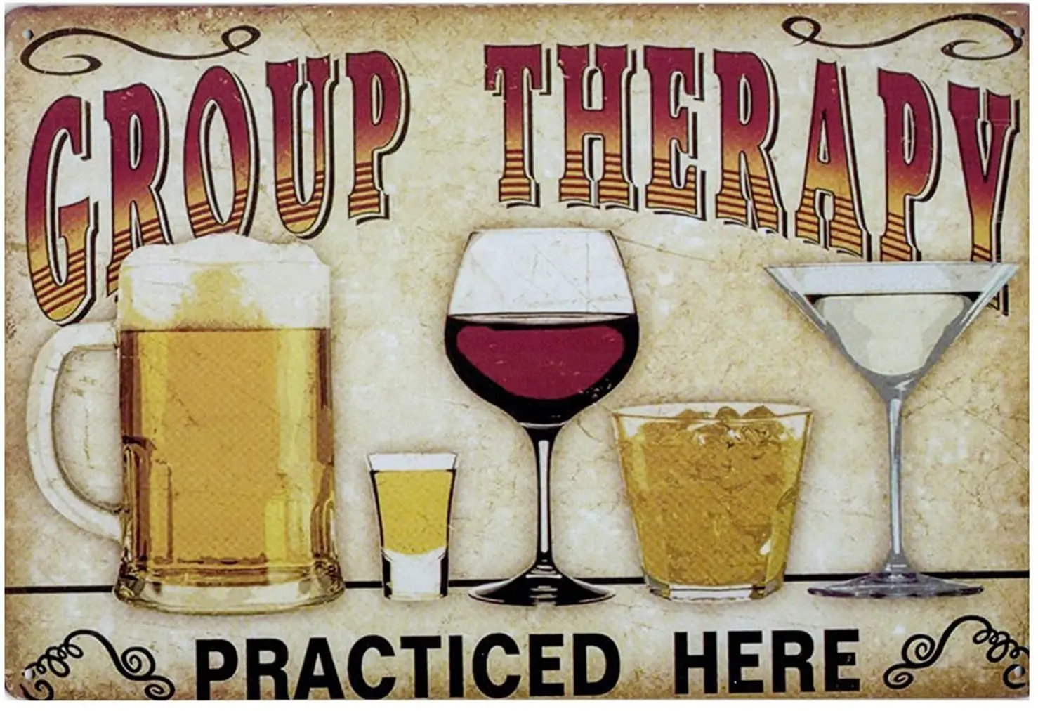 Perspective Group Therapy Practiced Here - 20x30cm Vintage Wall Art, Tin Metal Wall Decor, Bar Sign, Rustic Home Decor
Perspective Group Therapy Practiced Here - 20x30cm Vintage Wall Art, Tin Metal Wall Decor, Bar Sign, Rustic Home Decor