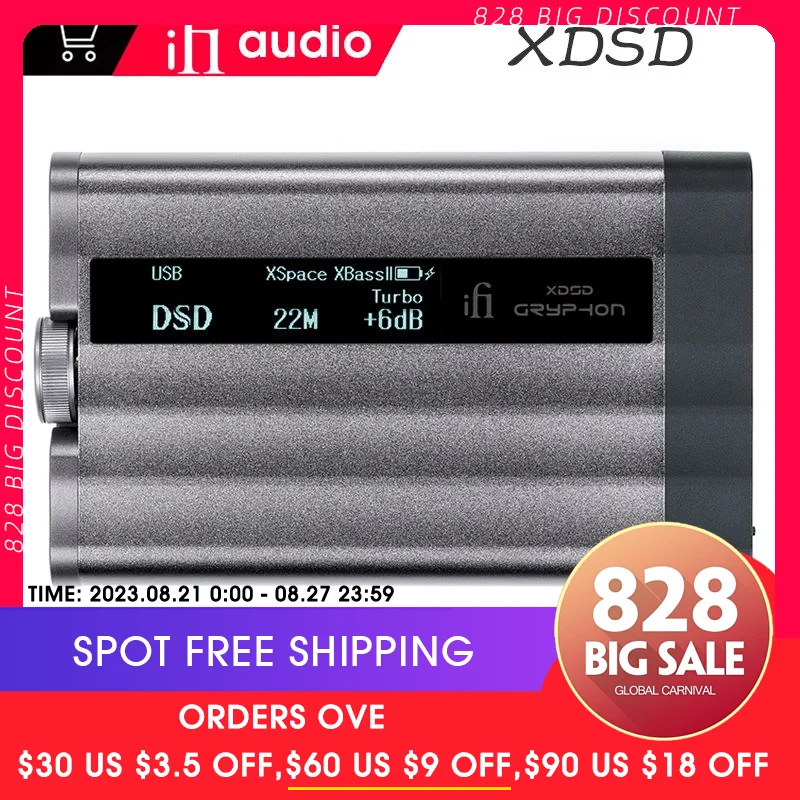 iFi xDSD Gryphon Portable DAC Headphone Amplifier Ultra Res Hifi Professional Audio Balanced DAC 4.4mm Balanced Output
iFi xDSD Gryphon Portable DAC Headphone Amplifier Ultra Res Hifi Professional Audio Balanced DAC 4.4mm Balanced Output