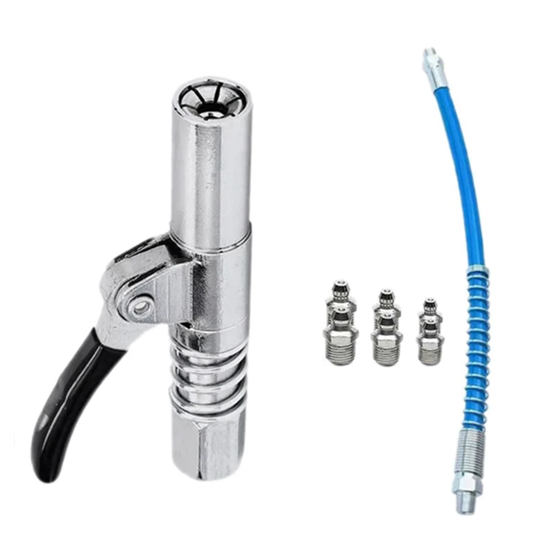 NPTI/8 10000PSI High Pressure Grease Nozzle Grease Coupler Grease Hose Heavy Duty Quick Release Grease Coupler Kit
NPTI/8 10000PSI High Pressure Grease Nozzle Grease Coupler Grease Hose Heavy Duty Quick Release Grease Coupler Kit