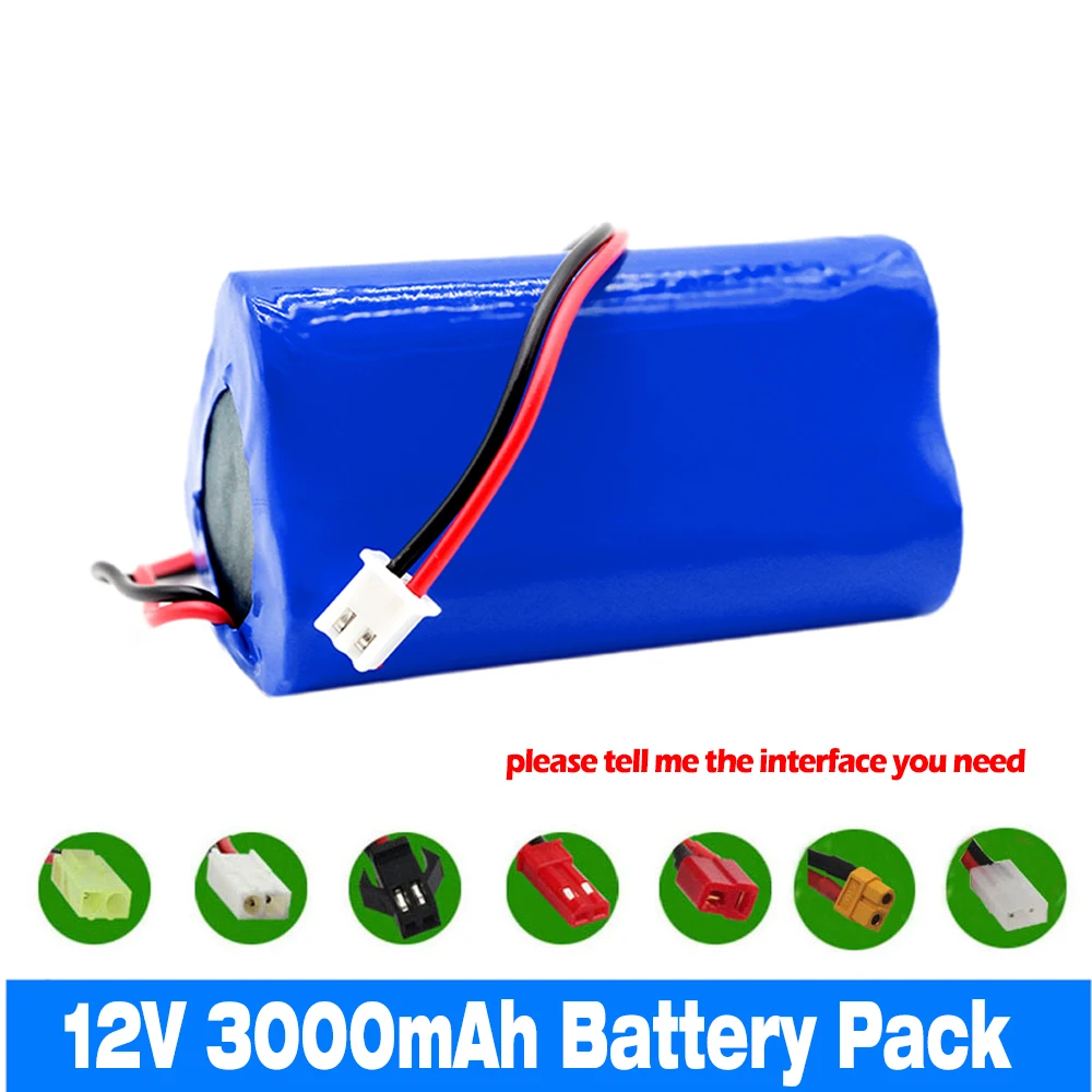 12V 3000mAh 3S 18650 Lithium Battery for Udi U12A Syma S033g Q1 H100 H101 H102 FT009 RC Boat Model Parts EL-2P/SM/JST Plug/T
12V 3000mAh 3S 18650 Lithium Battery for Udi U12A Syma S033g Q1 H100 H101 H102 FT009 RC Boat Model Parts EL-2P/SM/JST Plug/T