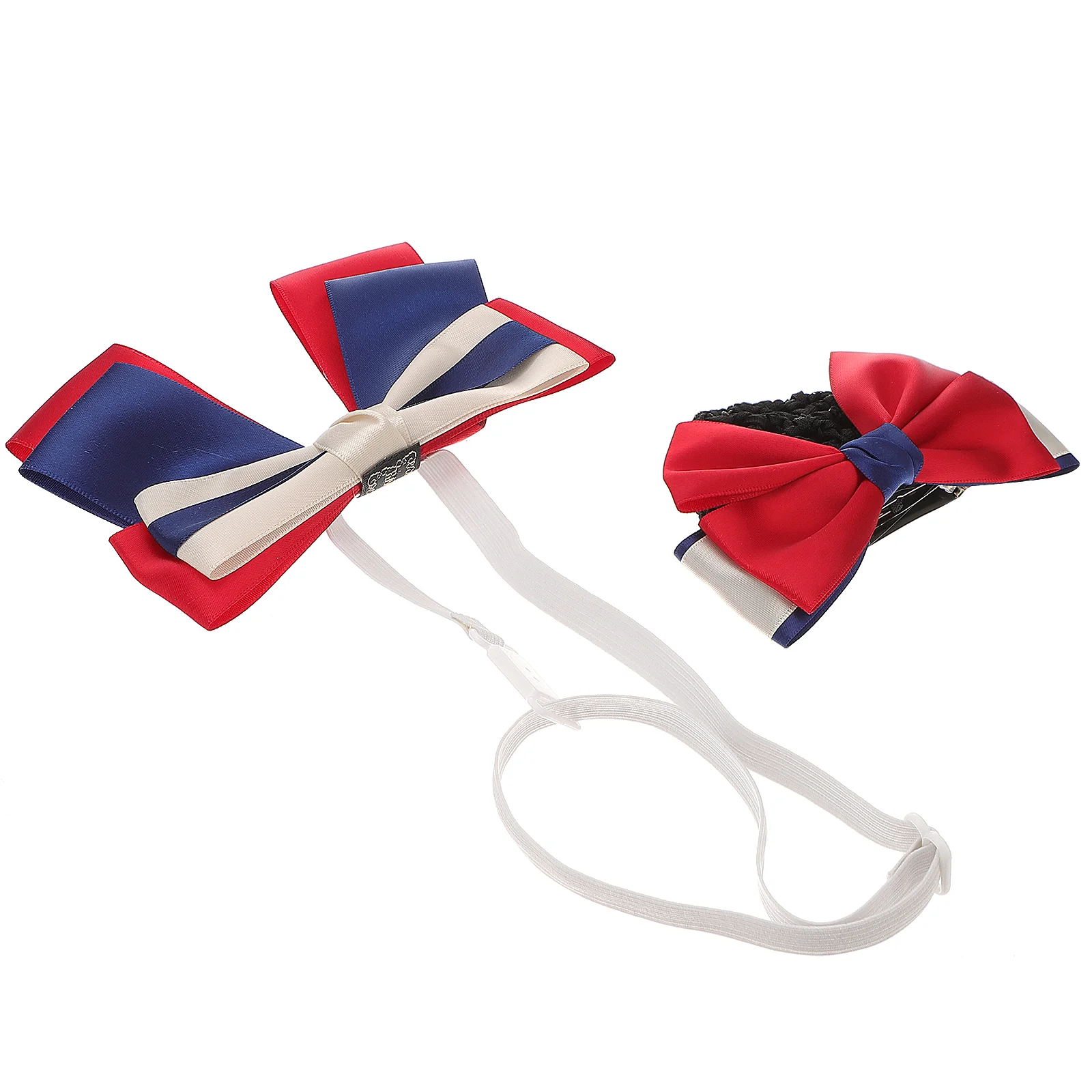 2pcs Elastic Band Bow Tie Hair Barrette Set Hair Net Bowknot Bun Neck Tie Kit
2pcs Elastic Band Bow Tie Hair Barrette Set Hair Net Bowknot Bun Neck Tie Kit