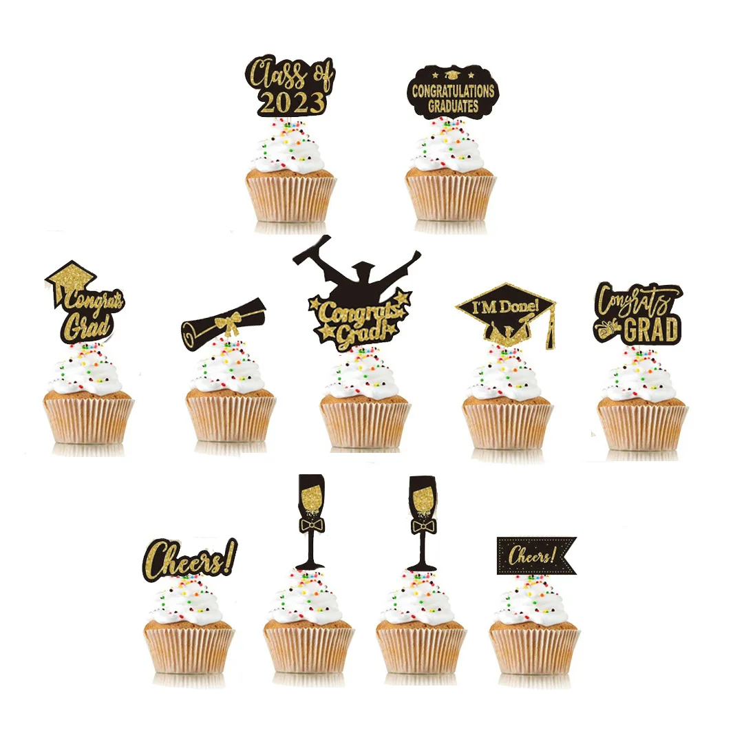 2023 украшение для торта на выпускной, 12 шт. Топпер для торта с градиентом 
2023 украшение для торта на выпускной, 12 шт. Топпер для торта с градиентом