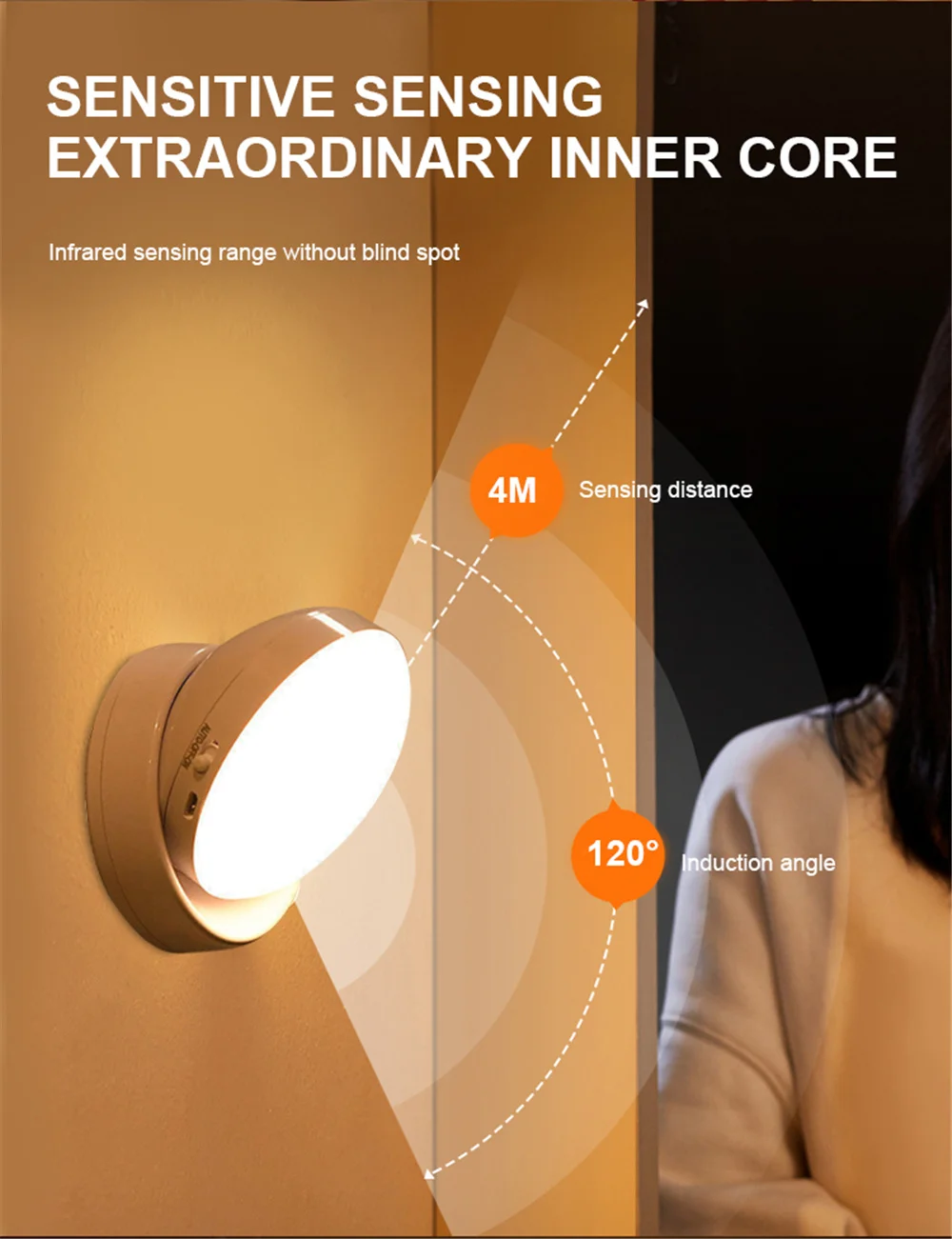 360 Rotated PIR Motion Sensor Night Light Led Wall Lamps Rechargeable Auto/On/Off Under Cabinet Light Wireless Closet Night Lamp
360 Rotated PIR Motion Sensor Night Light Led Wall Lamps Rechargeable Auto/On/Off Under Cabinet Light Wireless Closet Night Lamp