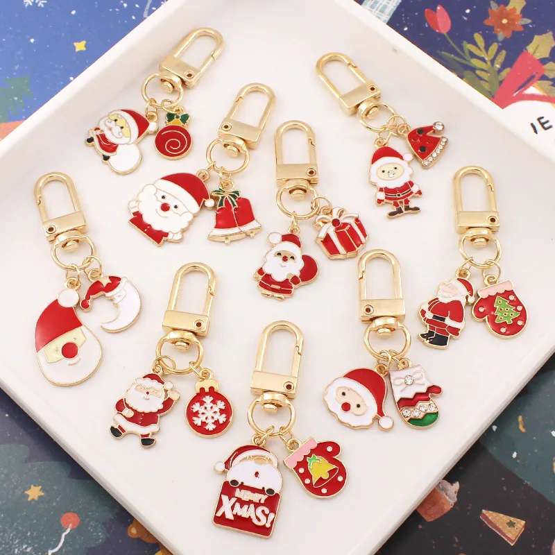 Merry Christmas Key Chain Santa Claus Elk Gloves Gift Key Chain Men and Women Handbag Key Chain Cartoon Jewelry Gift for Friends
Merry Christmas Key Chain Santa Claus Elk Gloves Gift Key Chain Men and Women Handbag Key Chain Cartoon Jewelry Gift for Friends
