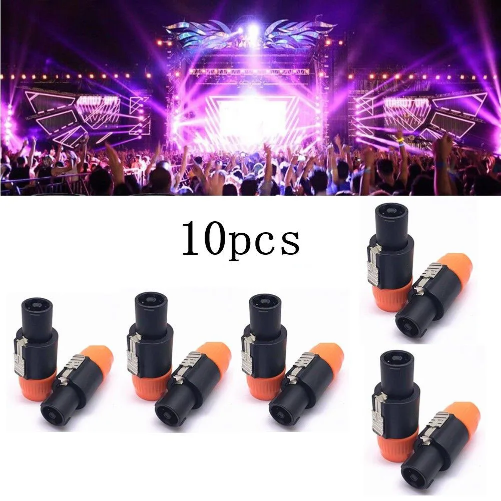 10PCS NL4FC Speaker Connectors Kit 4 Pin Male Audio Speakon Ohm Plug Adapter 2.72 X 1.18 X 1.02" NL4FC Speaker Connector
10PCS NL4FC Speaker Connectors Kit 4 Pin Male Audio Speakon Ohm Plug Adapter 2.72 X 1.18 X 1.02" NL4FC Speaker Connector