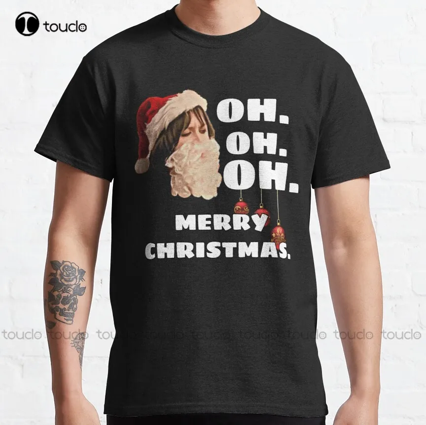 Классическая мужская футболка с надписью «Oh Merry Christmas», с изображением Санты и Гевина
Классическая мужская футболка с надписью «Oh Merry Christmas», с изображением Санты и Гевина