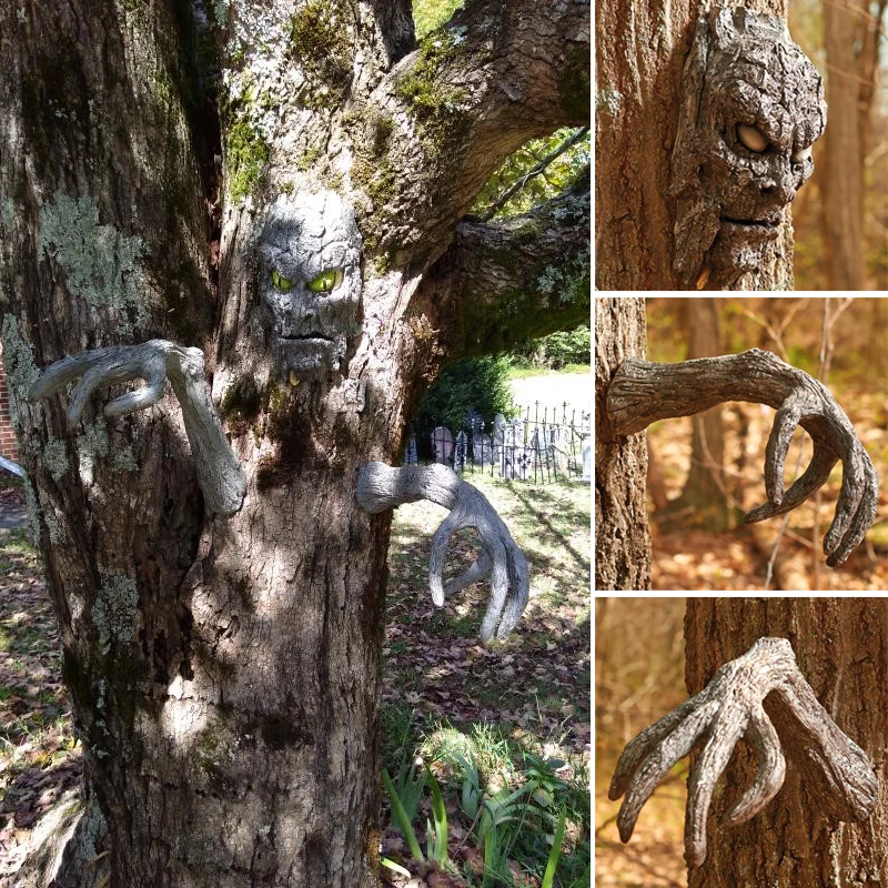 Creative Resin Tree Faces Decor Outdoor Whimsical Paw Tree Hugger Statues Bark Ghost Face Facial Features Decoration xqmg
Creative Resin Tree Faces Decor Outdoor Whimsical Paw Tree Hugger Statues Bark Ghost Face Facial Features Decoration xqmg