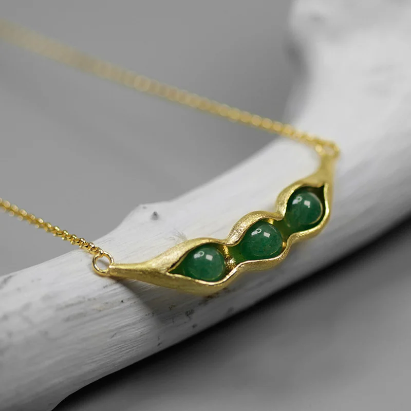 INATURE 925 Sterling Silver Natural Aventurine Pea Pod Choker Necklace For Women Fashion Jewelry
INATURE 925 Sterling Silver Natural Aventurine Pea Pod Choker Necklace For Women Fashion Jewelry