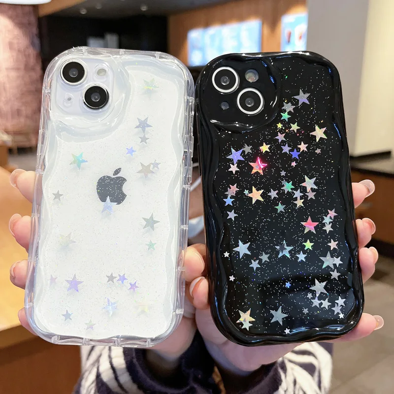 Luxury Glitter Star Sequins Transparent Case For iPhone 14 13 11 12 Pro Max X XS XR Soft Silicone Cream Pattern Shockproof Cover
Luxury Glitter Star Sequins Transparent Case For iPhone 14 13 11 12 Pro Max X XS XR Soft Silicone Cream Pattern Shockproof Cover