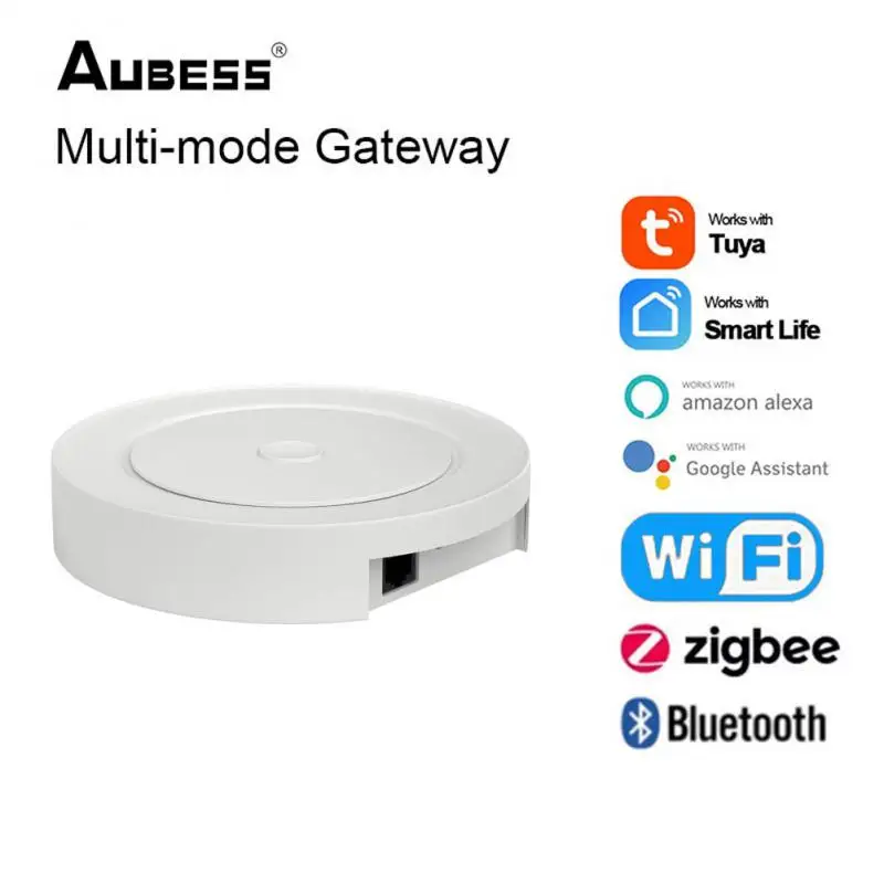 Aubess Multi-mode Smart Gateway ZigBee WiFi Bluetooth Mesh Wired Hub Tuya Smart App Remote Control Via Alexa Google Home
Aubess Multi-mode Smart Gateway ZigBee WiFi Bluetooth Mesh Wired Hub Tuya Smart App Remote Control Via Alexa Google Home