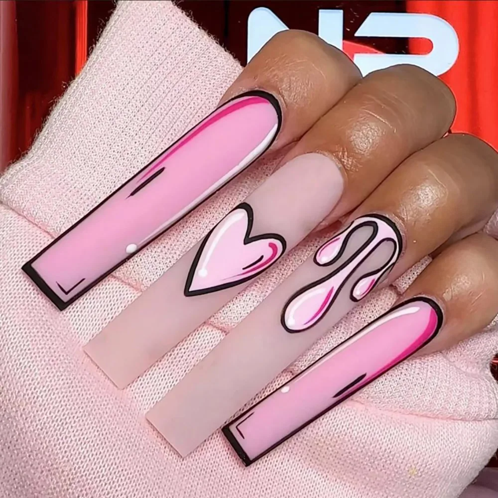 404 Falsenails Neon Pink Nubuck Detachable Tips Set Comic Type Painting Heart Waterdrop Nail Tips Matte Wearable Fake Fingertips
404 Falsenails Neon Pink Nubuck Detachable Tips Set Comic Type Painting Heart Waterdrop Nail Tips Matte Wearable Fake Fingertips
