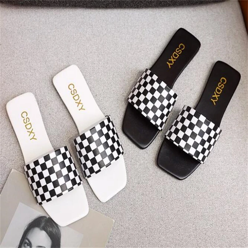 Women's Sandals Beach Shoes Slipper Home Shoes Indoor Shoes Black White Lattice Flat Bottom Women's Slippers
Women's Sandals Beach Shoes Slipper Home Shoes Indoor Shoes Black White Lattice Flat Bottom Women's Slippers