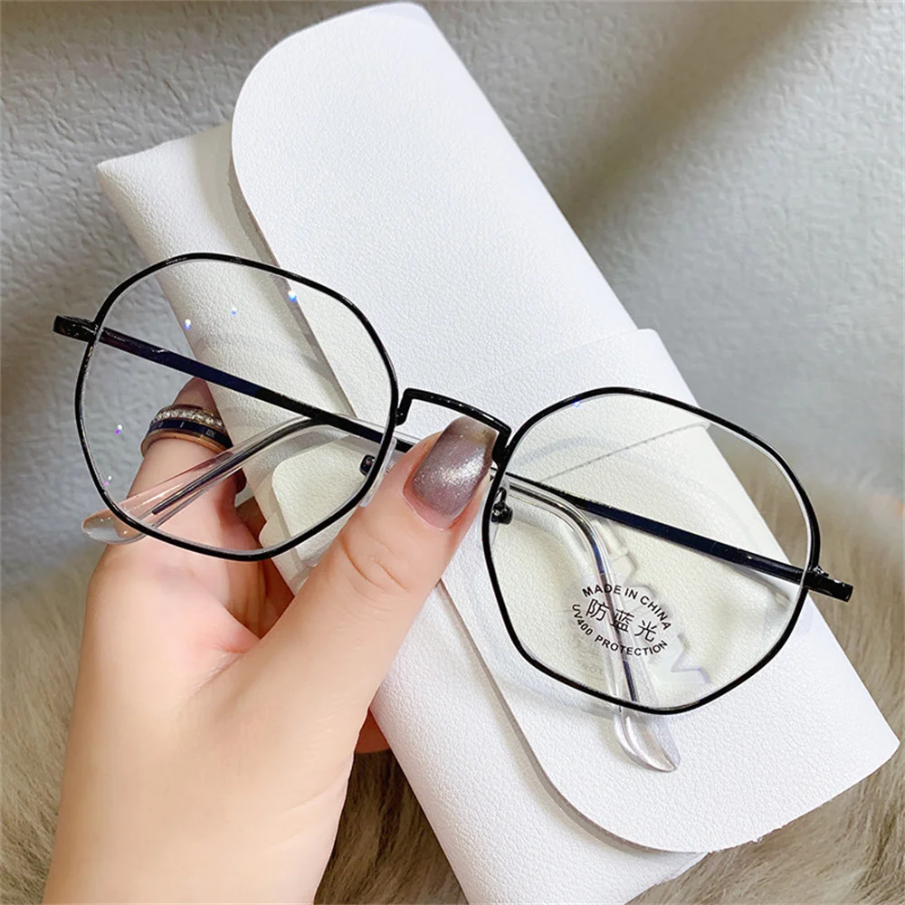 Transparent Computer Metal Frames Women Men Anti Blue Light Polygonal Eyewear Blocking Glasses Optical Spectacle Eyeglass
Transparent Computer Metal Frames Women Men Anti Blue Light Polygonal Eyewear Blocking Glasses Optical Spectacle Eyeglass