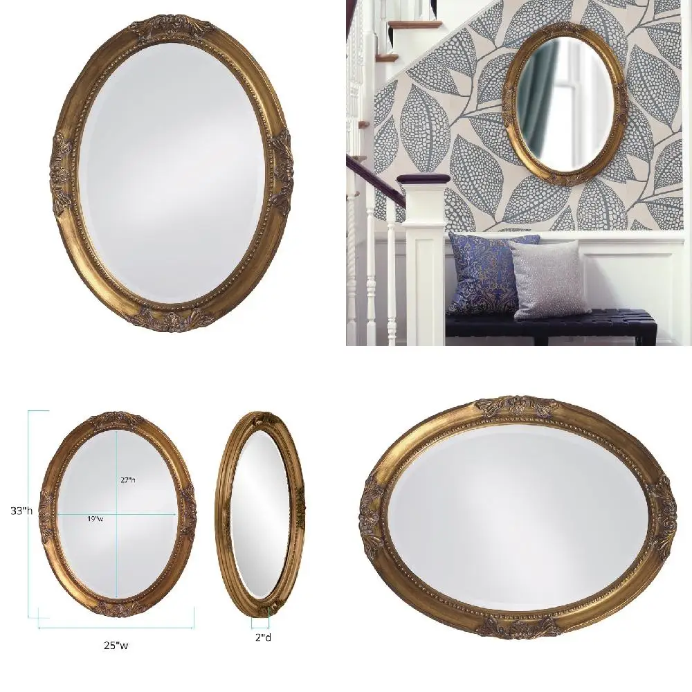 "Instantly Enhance Your Room with our Luxurious 25" x 33" Golden Beaded Oval Wall Mirror!"
"Instantly Enhance Your Room with our Luxurious 25" x 33" Golden Beaded Oval Wall Mirror!"