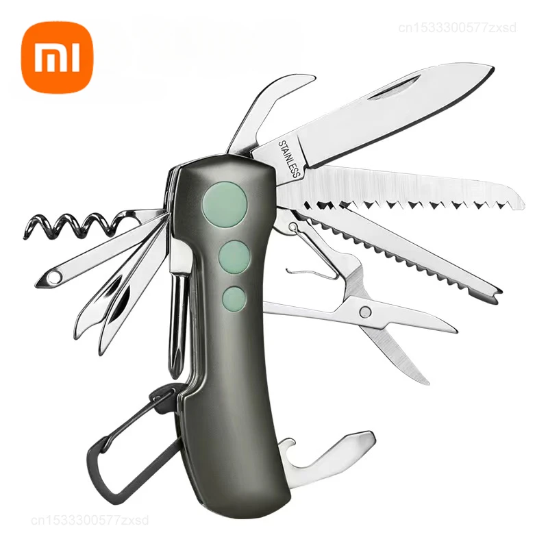 XIAOMI Camping Survival Knife 15 In 1 Stainless Steel Swiss Mini Folding Keychain Knife Multi-fuction Outdoor EDC Tools Scissors 
XIAOMI Camping Survival Knife 15 In 1 Stainless Steel Swiss Mini Folding Keychain Knife Multi-fuction Outdoor EDC Tools Scissors