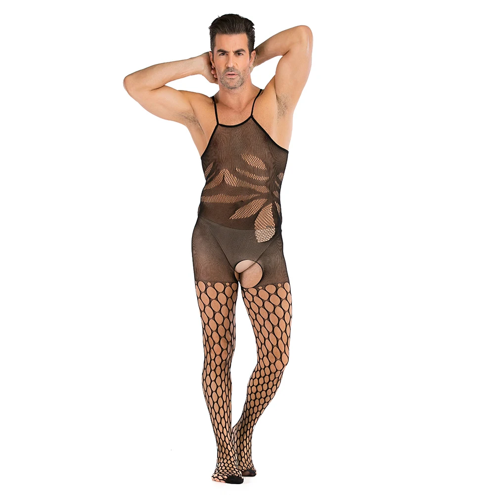 Sexy Spaghetti Straps Mesh Fishnet Patchwork Bodysuit Open Crotch Pantyhose Clubwear Full Body Stockings Sissy Gay Lingerie
Sexy Spaghetti Straps Mesh Fishnet Patchwork Bodysuit Open Crotch Pantyhose Clubwear Full Body Stockings Sissy Gay Lingerie