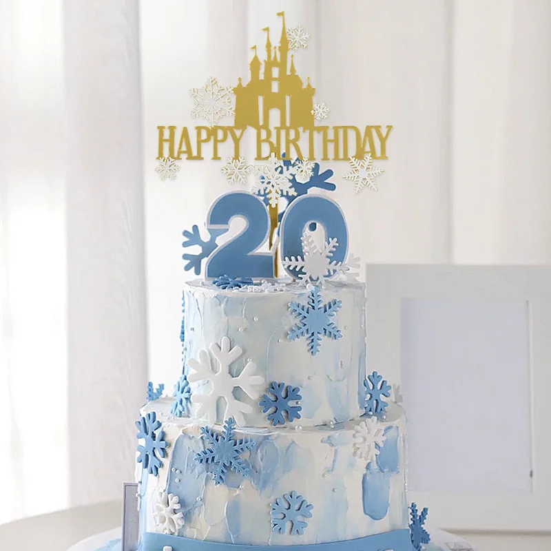 Happy Birthday Cake Topper Snowflake Castle Cake Decoration Christmas Girl Birthday Cupcake Toppers Baby Shower Wedding Party
Happy Birthday Cake Topper Snowflake Castle Cake Decoration Christmas Girl Birthday Cupcake Toppers Baby Shower Wedding Party
