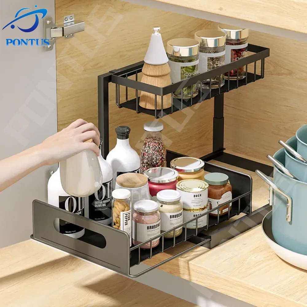 Kitchen Sink Organizer Sliding Drawer Storage Rack 2 Tier Organizer Storage Multipurpose Holder Rack Kitchen Bathroom Cupboard
Kitchen Sink Organizer Sliding Drawer Storage Rack 2 Tier Organizer Storage Multipurpose Holder Rack Kitchen Bathroom Cupboard