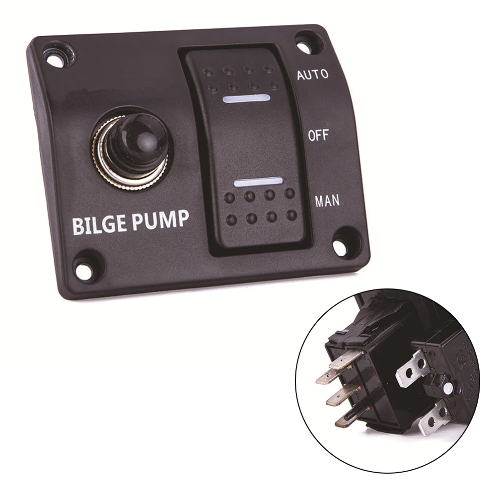 With Built In Fuse Pump Switch Panel Pump Switch Panel Automatic/Off/Manual Bilge Pump Switch Panel 3-Way Aluminum
With Built In Fuse Pump Switch Panel Pump Switch Panel Automatic/Off/Manual Bilge Pump Switch Panel 3-Way Aluminum