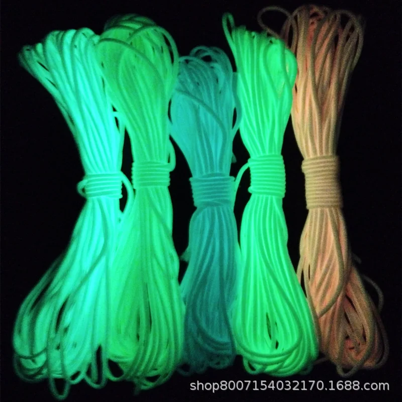 

9 Strands 4mm Luminous Rope Paracord Nylon 550 Tent Cord Glow Parachute Outdoor Camping Survival EDC Bundle Lanyard