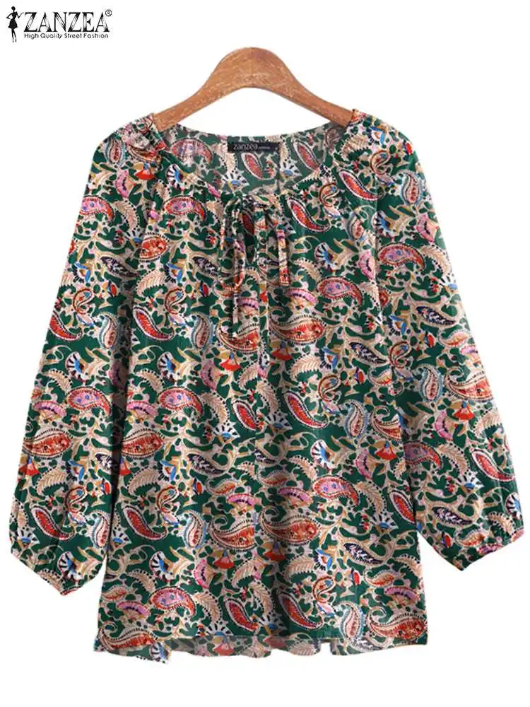ZANZEA Holiday 2023 Summer Blouses Leisure Lace Up O-neck Tops Vintage Loose Shirt Casual 3/4 Sleeve Paisley Print Women Blusas
ZANZEA Holiday 2023 Summer Blouses Leisure Lace Up O-neck Tops Vintage Loose Shirt Casual 3/4 Sleeve Paisley Print Women Blusas