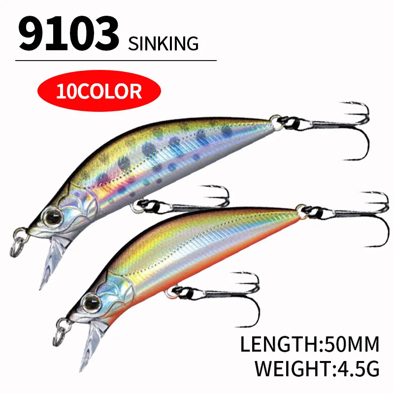 Minnow Fishing Lure 50mm 4.5g Floating Hard Bait Wobbler Jig Bait Crankbait Carp Striped bass Pesca Fishing tackle SwimBait
Minnow Fishing Lure 50mm 4.5g Floating Hard Bait Wobbler Jig Bait Crankbait Carp Striped bass Pesca Fishing tackle SwimBait