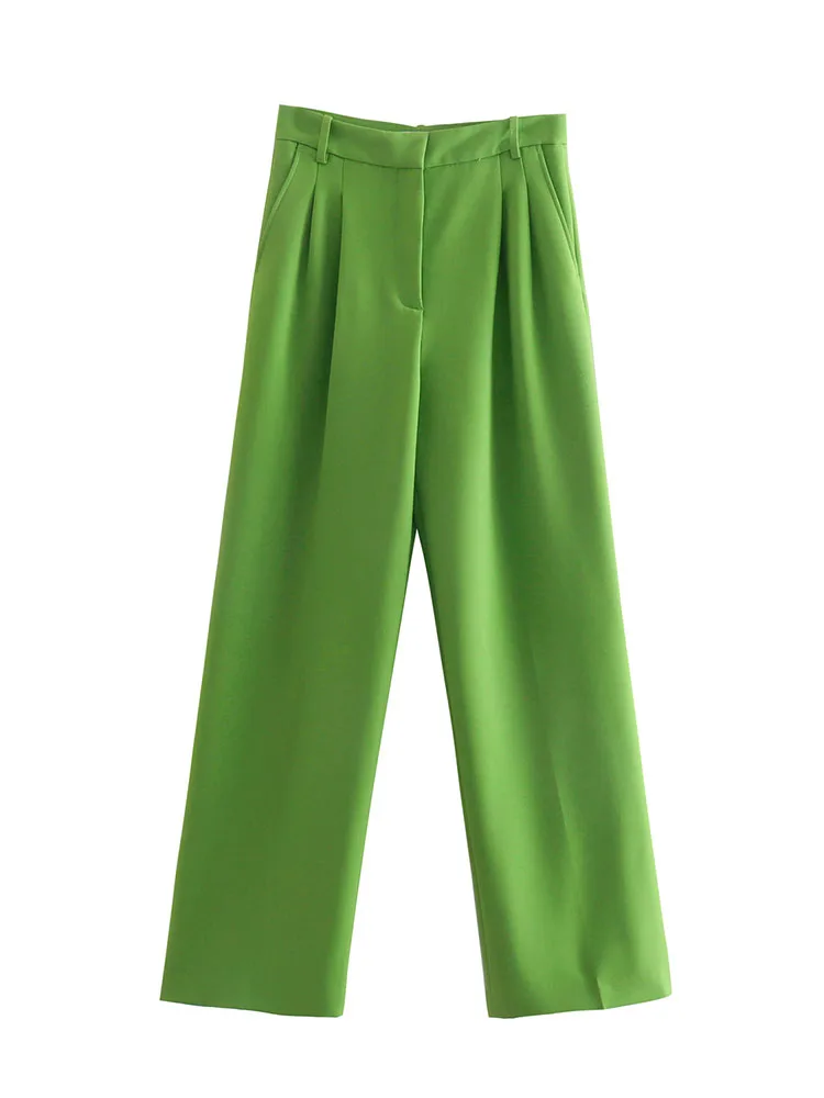 Women 2022 Autumn New Fashion pleated mid-rise straight Pants Vintage Zipper side pocket Fly Female Trousers Mujer
Women 2022 Autumn New Fashion pleated mid-rise straight Pants Vintage Zipper side pocket Fly Female Trousers Mujer