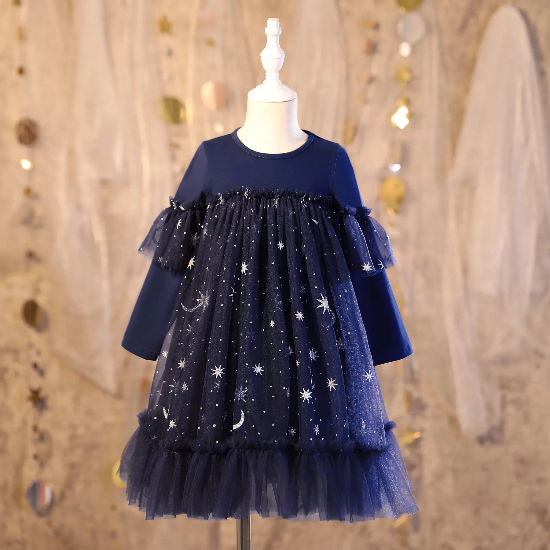 KEAIYOUHO 2022 New Autumn Casual Knitted Children's Clothing Sequined Lace Korean Style Fashion Girls Dress With Long Sleeves
KEAIYOUHO 2022 New Autumn Casual Knitted Children's Clothing Sequined Lace Korean Style Fashion Girls Dress With Long Sleeves