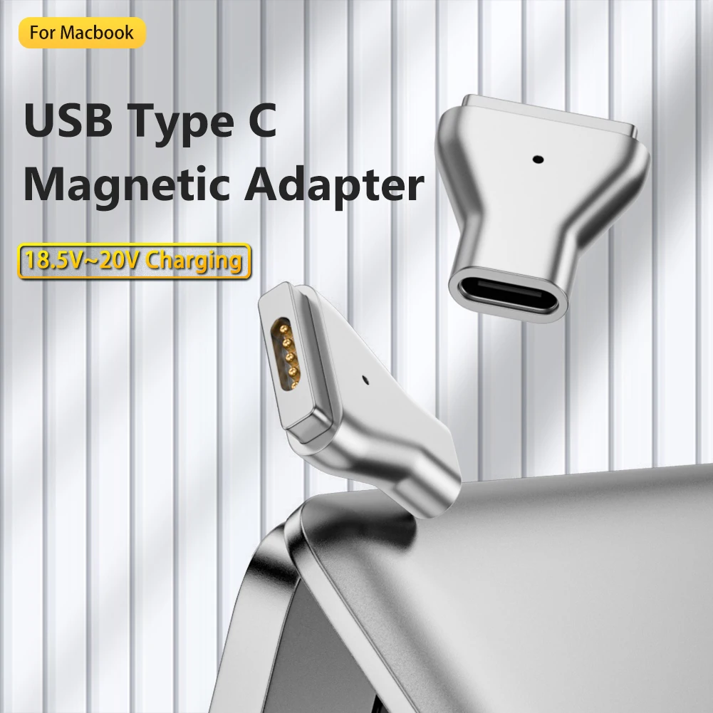 PD Adapter USB Type C Magnetic Adapter Aluminum Alloy Charging Magnet Plug Converter with Indicator Light for MacBook Air/Pro
PD Adapter USB Type C Magnetic Adapter Aluminum Alloy Charging Magnet Plug Converter with Indicator Light for MacBook Air/Pro