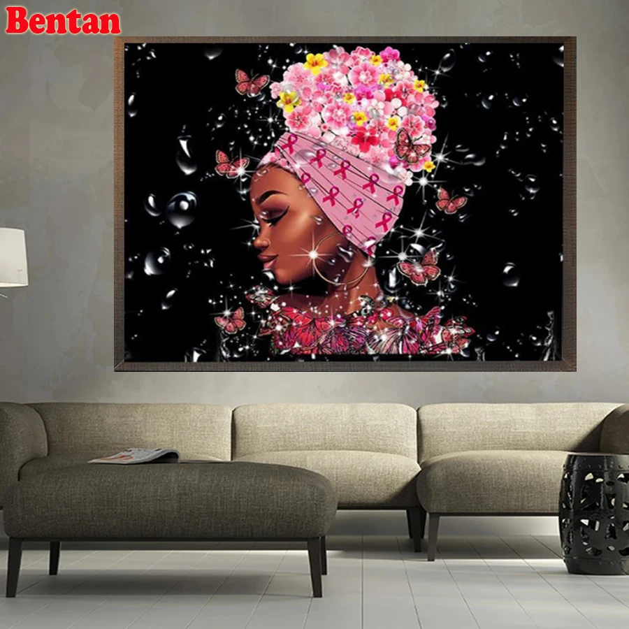 5D DIY Diamond Painting African Girl Butterfly Handicraft Full Square Diamond Embroidery Portrait Diamond Mosaic Needlework Art
5D DIY Diamond Painting African Girl Butterfly Handicraft Full Square Diamond Embroidery Portrait Diamond Mosaic Needlework Art
