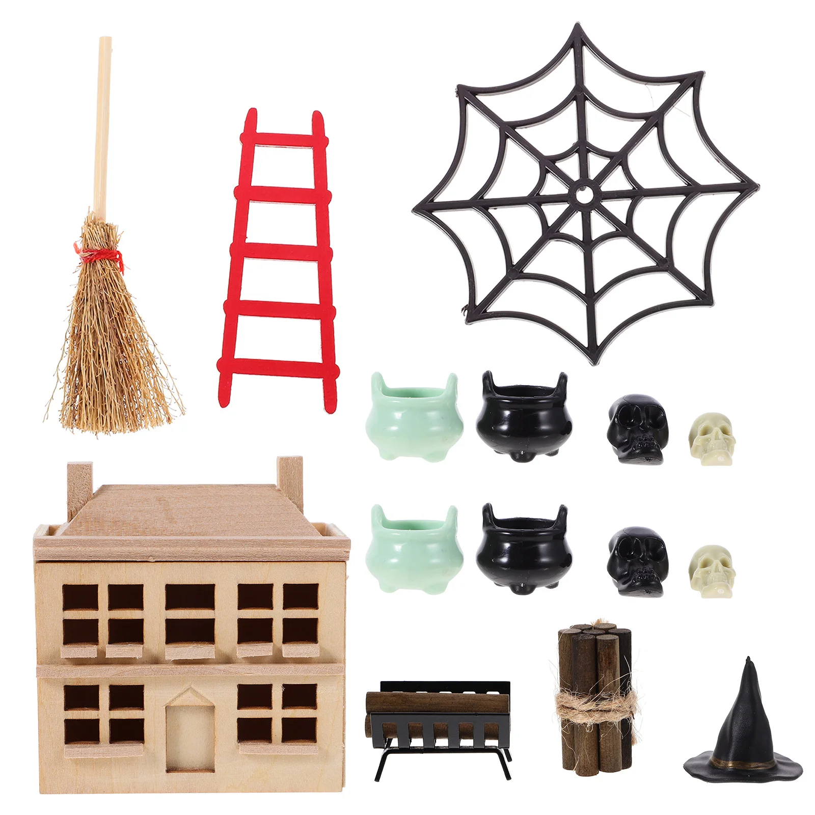 

Набор домиков для Хэллоуина «сделай сам», реквизит для создания сцен на Хэллоуин, микро-Ландшафтные украшения, 1 комплект