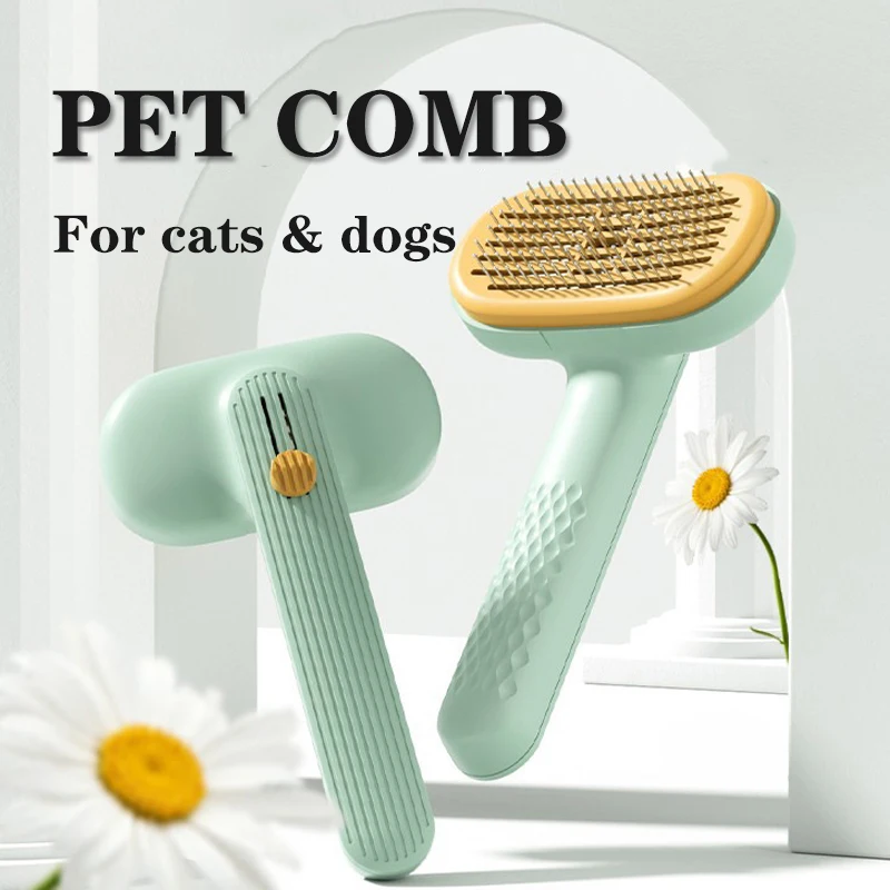 Pet Hair Shedding Comb Dog Cat Brush Dog Comb Self Cleaning Brush Dog Brush Hair Removal Comb for Dogs Cats Pet Grooming Brushes 
Pet Hair Shedding Comb Dog Cat Brush Dog Comb Self Cleaning Brush Dog Brush Hair Removal Comb for Dogs Cats Pet Grooming Brushes