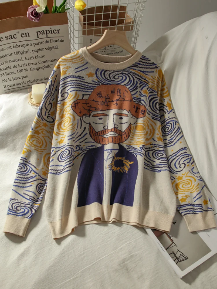 Harajuku Cartoon Women Sweaters Vintage O Neck Long Sleeve Loose Female Pullovers 2023 Autumn New Chic Streetwear Sueter Mujer
Harajuku Cartoon Women Sweaters Vintage O Neck Long Sleeve Loose Female Pullovers 2023 Autumn New Chic Streetwear Sueter Mujer
