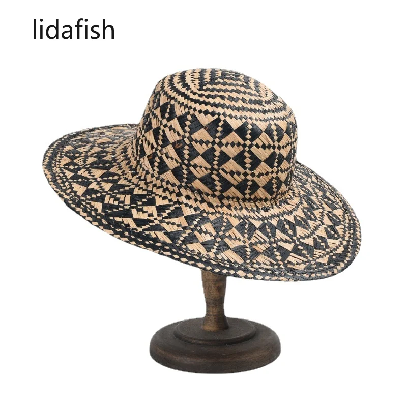 New Designer Fashion Geometric Raffia Sun Hats Summer Breathable Cool UV Protection Hat Outdoor Beach Vacation Hats Bonnet
New Designer Fashion Geometric Raffia Sun Hats Summer Breathable Cool UV Protection Hat Outdoor Beach Vacation Hats Bonnet
