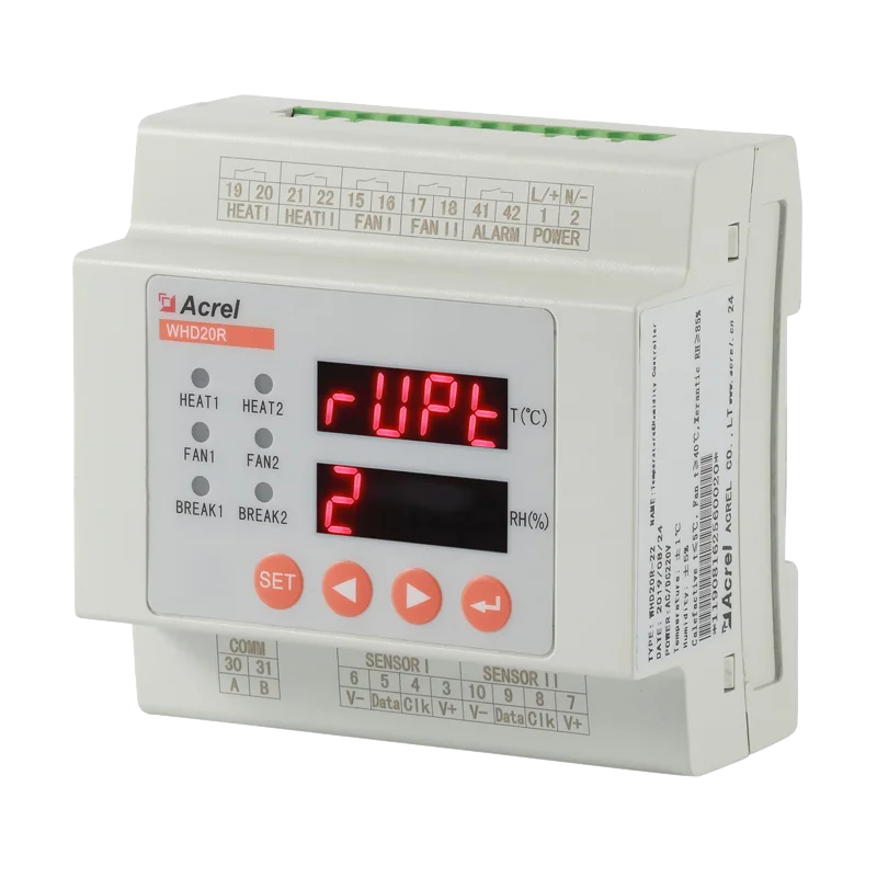 35mm din rail mount temperature and humidity controller with sensors for distribution cabinet
35mm din rail mount temperature and humidity controller with sensors for distribution cabinet