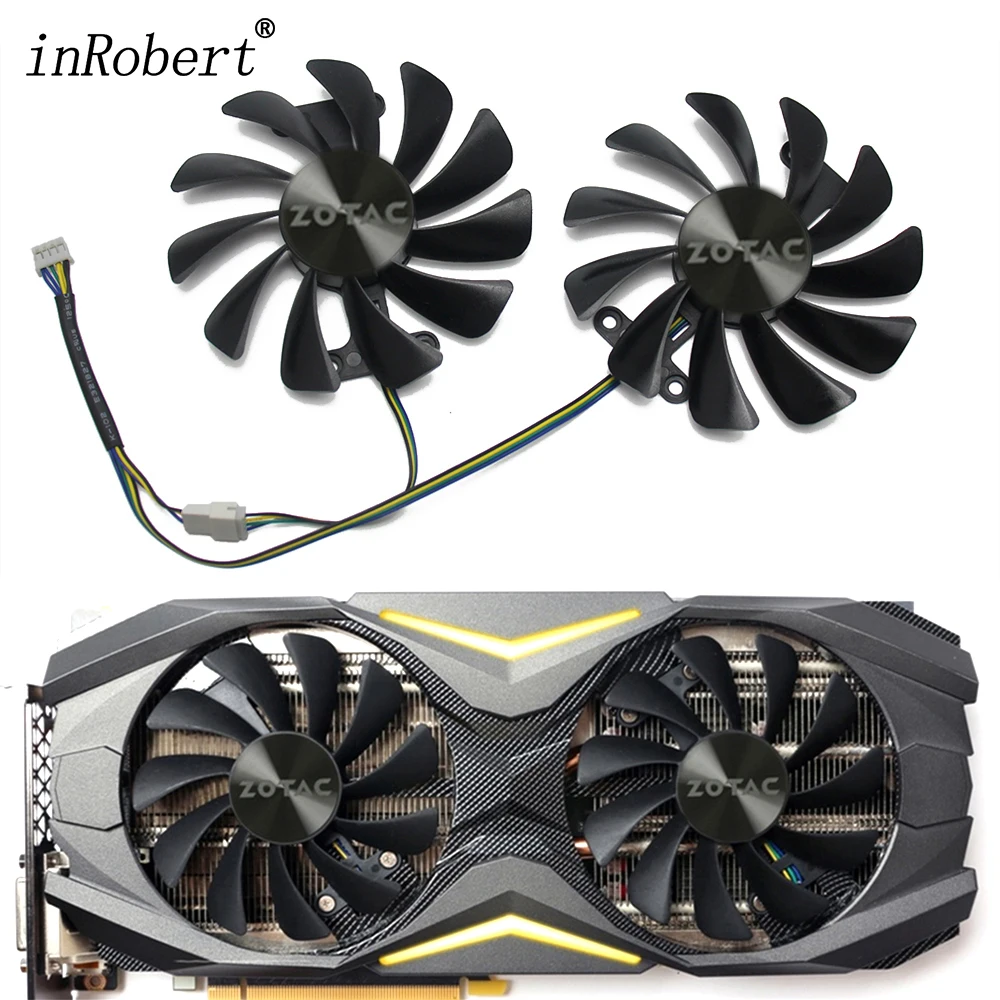 

Вентилятор для видеокарты ZOTAC GeForce GTX 1070 1080 AMP Edition GTX1070 GTX1080, 95 мм