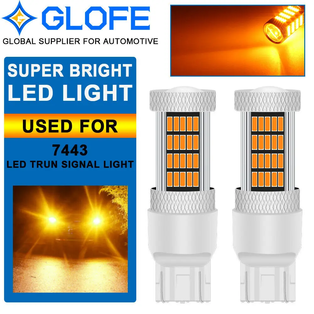 Желтый светодиодный указатель поворота Glofe 7443 7444Na 7440 W21W, лампы указателя поворота высокой мощности
Желтый светодиодный указатель поворота Glofe 7443 7444Na 7440 W21W, лампы указателя поворота высокой мощности