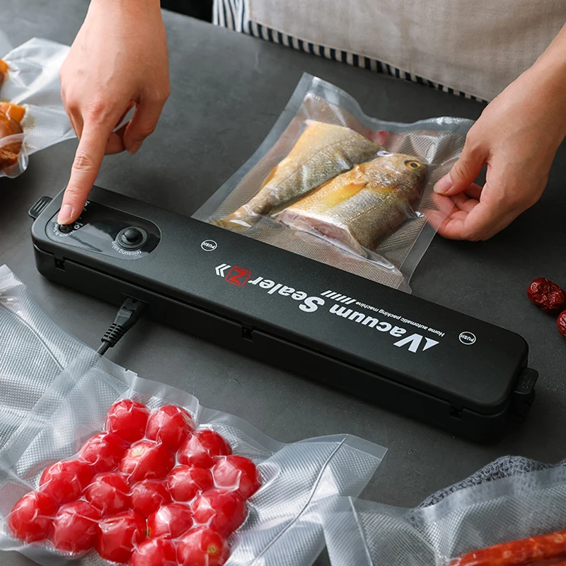 Вакуумный упаковщик пищевых продуктов, 220 В/110 В, с 10 бесплатными вакуумными пакетами
Вакуумный упаковщик пищевых продуктов, 220 В/110 В, с 10 бесплатными вакуумными пакетами
