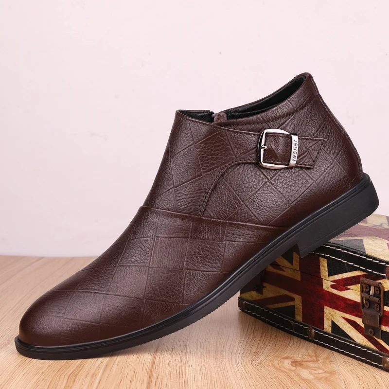 Size 37-46 Fashion Men Chelsea Boots Genuine Leather Retro British Style Office Dress Oxfords Men Ankle Boots Mens Slip on Shoes
Size 37-46 Fashion Men Chelsea Boots Genuine Leather Retro British Style Office Dress Oxfords Men Ankle Boots Mens Slip on Shoes