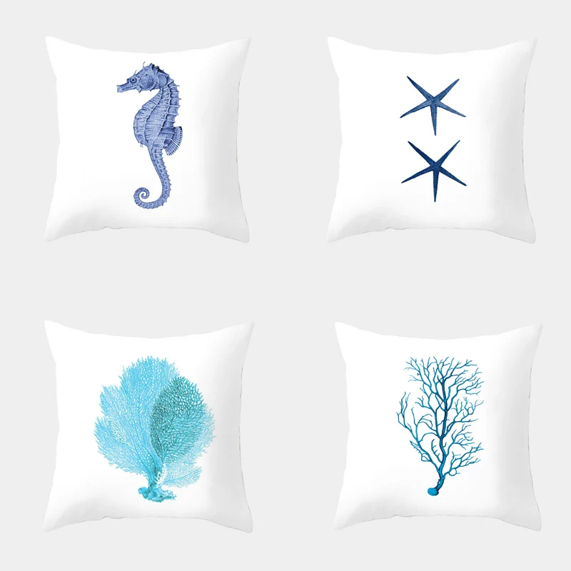 2022 Happy Easter Day Sea Cushion Cover Seahorse Starfish Coral Blue Pillowcases Polyester White Decorative Pillows Sofa
2022 Happy Easter Day Sea Cushion Cover Seahorse Starfish Coral Blue Pillowcases Polyester White Decorative Pillows Sofa