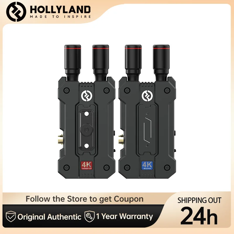 

Hollyland Mars 4K Wireless Video Transmission System SDI Out HDMI 0.06s Latency 450ft Range 4Kp30 for Live Broadcast Film Shoot