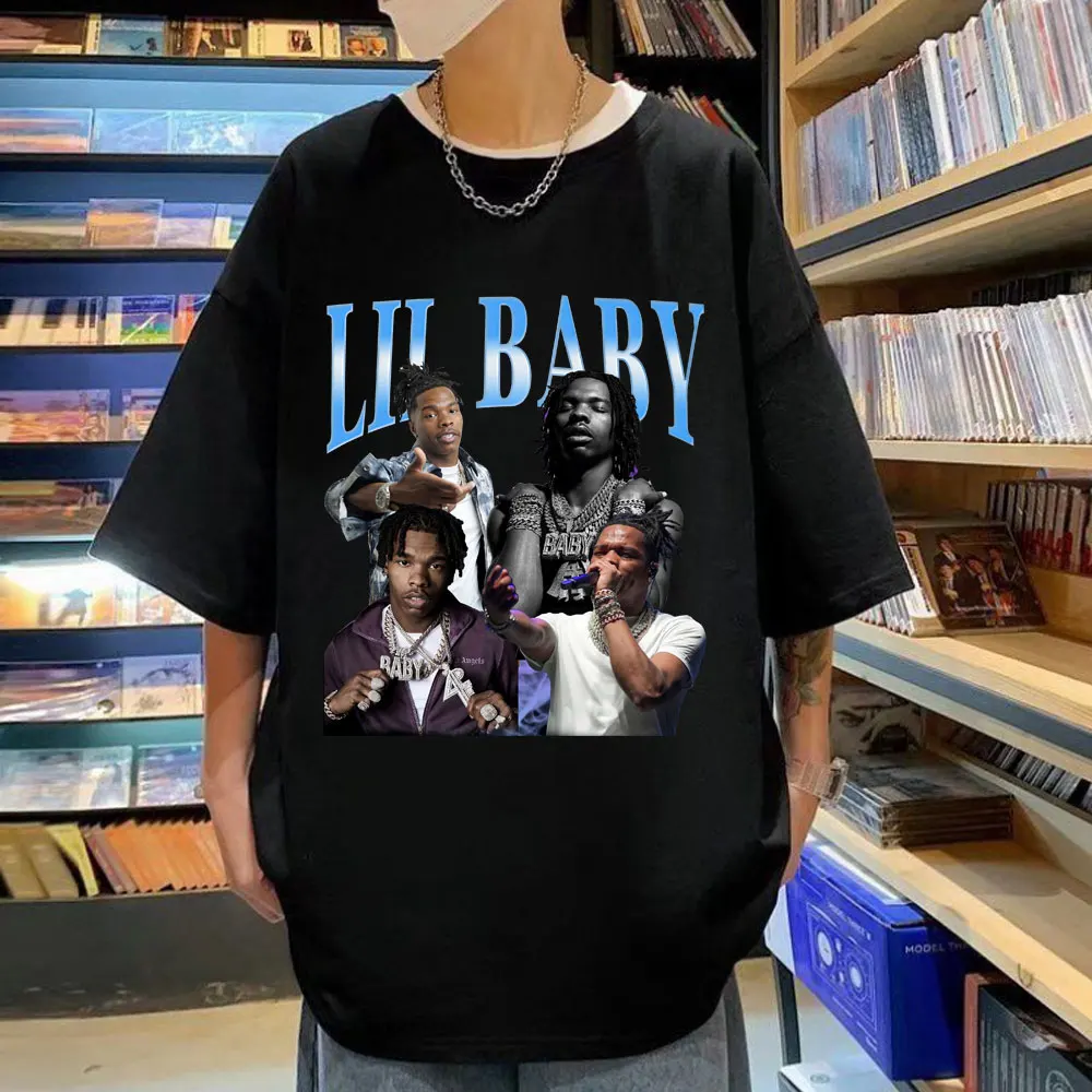 Rapper Lil Baby Print T Shirt Men Women Hip Hop Fashion Short Sleeve T Shirts Summer Gothic Vintage Oversized T-shirt Streetwear
Rapper Lil Baby Print T Shirt Men Women Hip Hop Fashion Short Sleeve T Shirts Summer Gothic Vintage Oversized T-shirt Streetwear