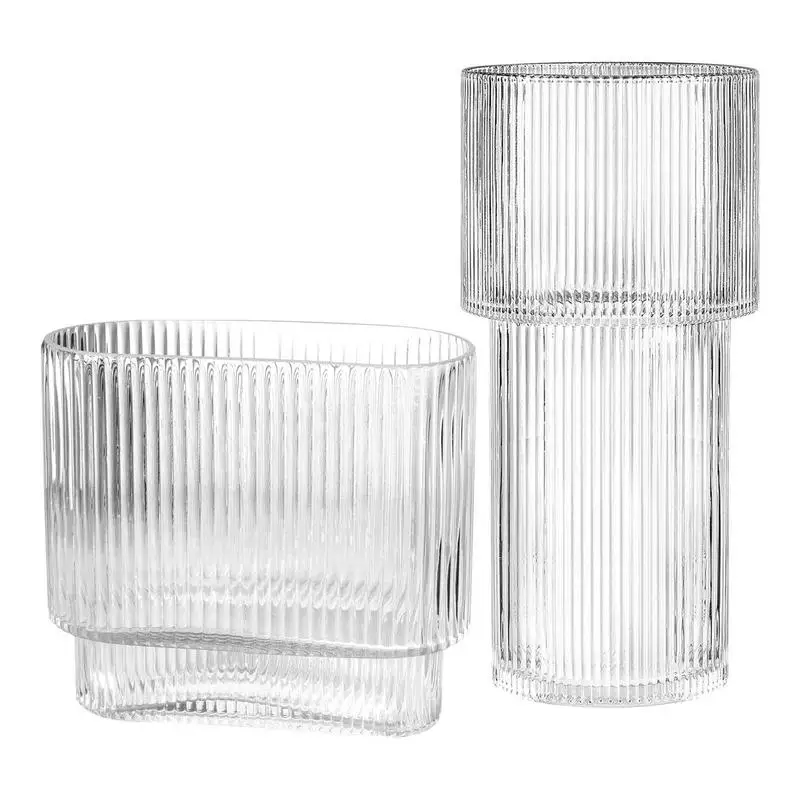 Modern Flower Vase High Quality Aesthetic Flower Vase Clear Modern Fluted Vase Portable Centerpieces For Room & Home Decorations
Modern Flower Vase High Quality Aesthetic Flower Vase Clear Modern Fluted Vase Portable Centerpieces For Room & Home Decorations