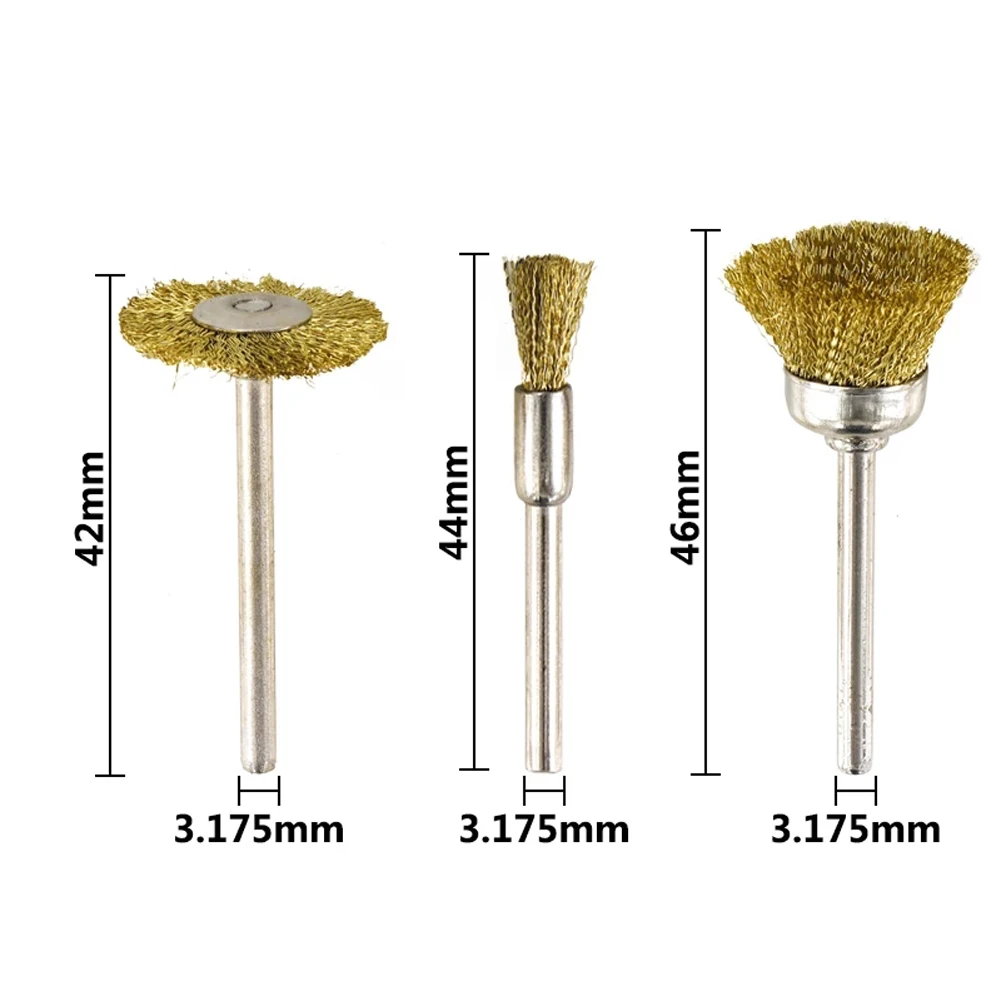 45Pcs/Set Copper Wire Wheel Brushes Rotary Tool Rust Removal Polishing Grinding Abrasive Brass Brush Wire Shank Electric Tool
45Pcs/Set Copper Wire Wheel Brushes Rotary Tool Rust Removal Polishing Grinding Abrasive Brass Brush Wire Shank Electric Tool