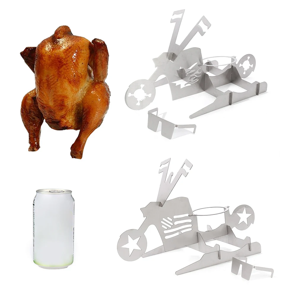 Stainless Steel Roster Chicken Stand With Beer Can Holder Motorcycle Grill BBQ Rack Shape Roaster Rack Stand Cooking Utensils
Stainless Steel Roster Chicken Stand With Beer Can Holder Motorcycle Grill BBQ Rack Shape Roaster Rack Stand Cooking Utensils