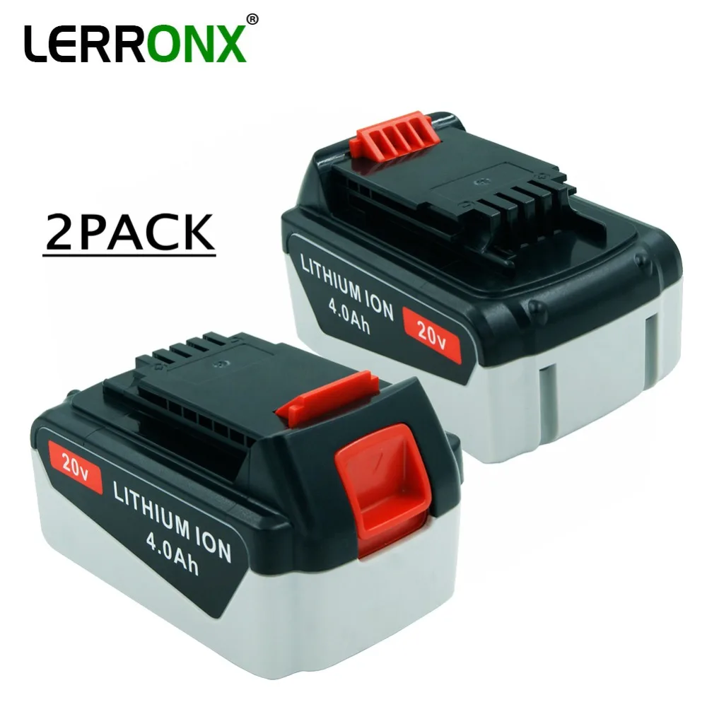 2PCS High Quality 20V 4.0Ah Li ion power tools rechargeable battery for Black & Decker LB20 LBX20 LBXR20 LB2X4020 LST120 LHT2220
2PCS High Quality 20V 4.0Ah Li ion power tools rechargeable battery for Black & Decker LB20 LBX20 LBXR20 LB2X4020 LST120 LHT2220