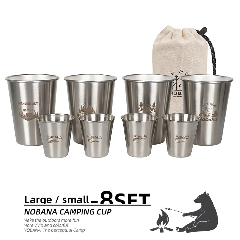 Outdoor 304 Stainless Steel 6-piece Set of Cups Large Camping Picnic Portable Beer Mug Set White Bar Home Cup
Outdoor 304 Stainless Steel 6-piece Set of Cups Large Camping Picnic Portable Beer Mug Set White Bar Home Cup