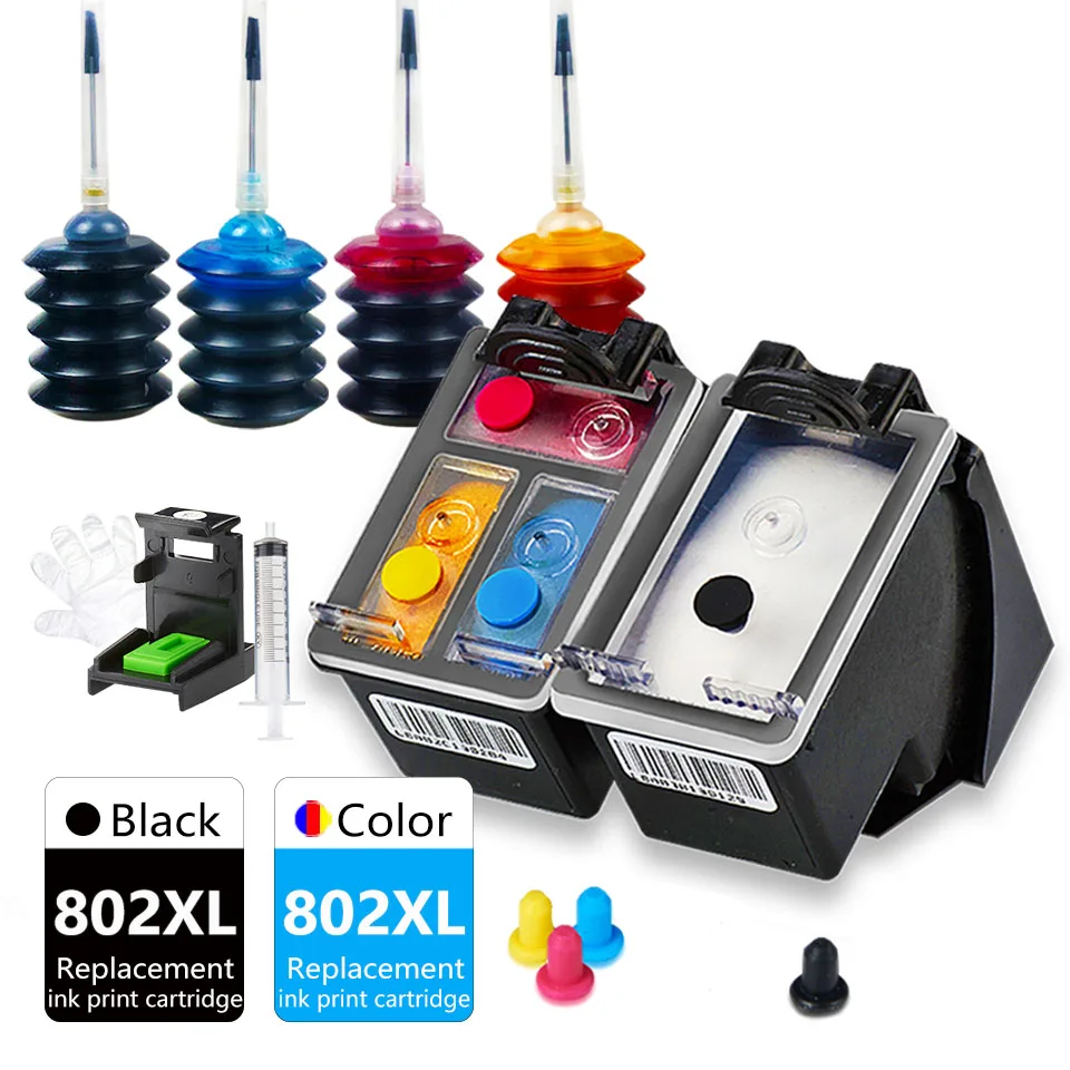 802XL Deskjet 2000 J210a 2050 All in One Printer J510a 3050 J610a Printer Ink Cartridge Replacement for HP Inkjet 802 XL
802XL Deskjet 2000 J210a 2050 All in One Printer J510a 3050 J610a Printer Ink Cartridge Replacement for HP Inkjet 802 XL
