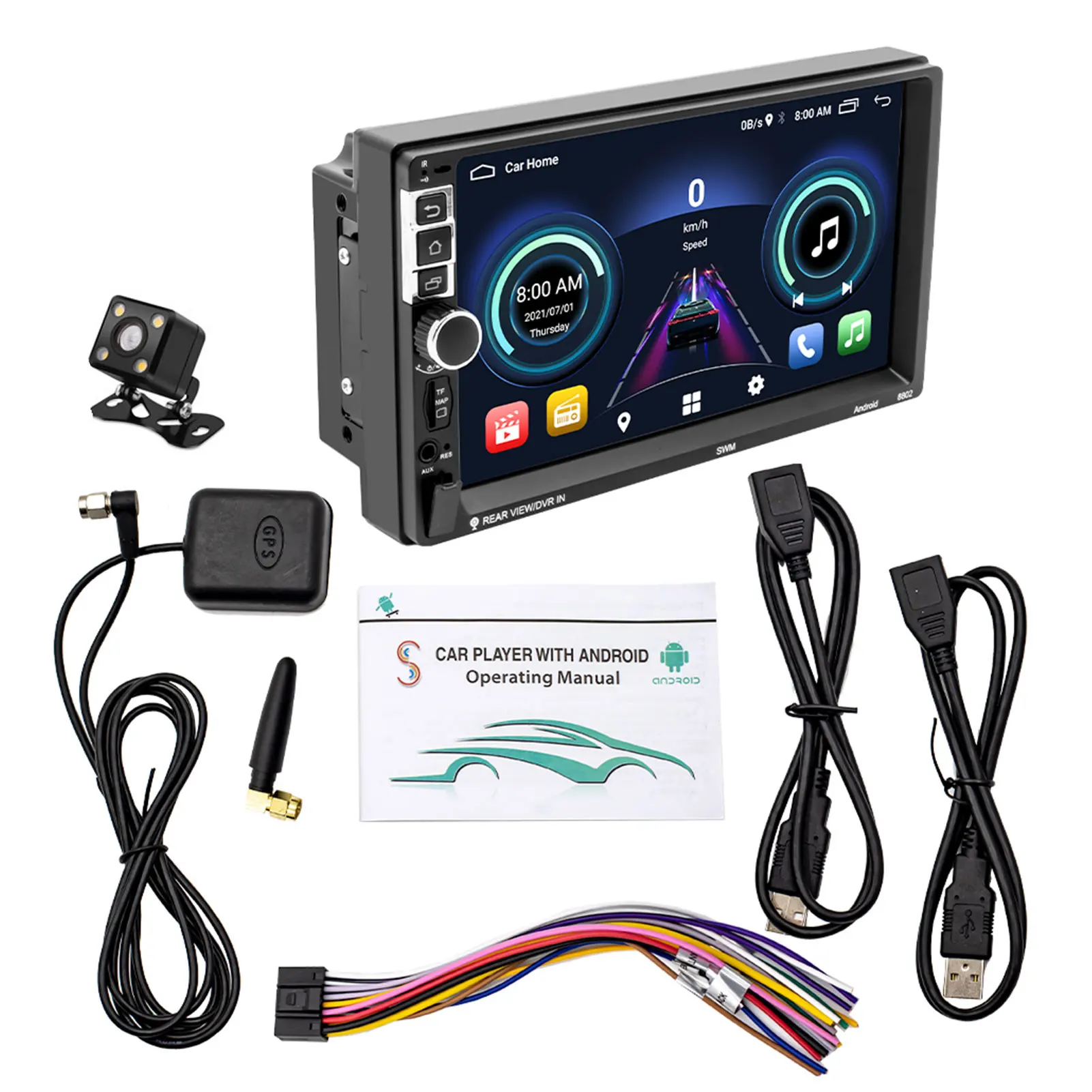 Car Stereo With Bluetoothes Double Din Car Stereo Audio Video Player With 7 Inch HD Touchscreen FM Radio Mirror Link Backup
Car Stereo With Bluetoothes Double Din Car Stereo Audio Video Player With 7 Inch HD Touchscreen FM Radio Mirror Link Backup