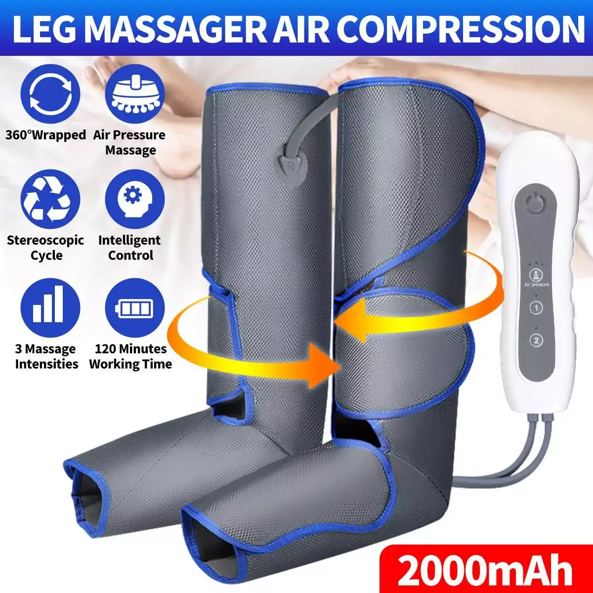 SPZ Leg Air Massager for Circulation Relaxation Foot Calf Massage with Handheld Controller 3 Modes For Body Muscles Relaxation
SPZ Leg Air Massager for Circulation Relaxation Foot Calf Massage with Handheld Controller 3 Modes For Body Muscles Relaxation